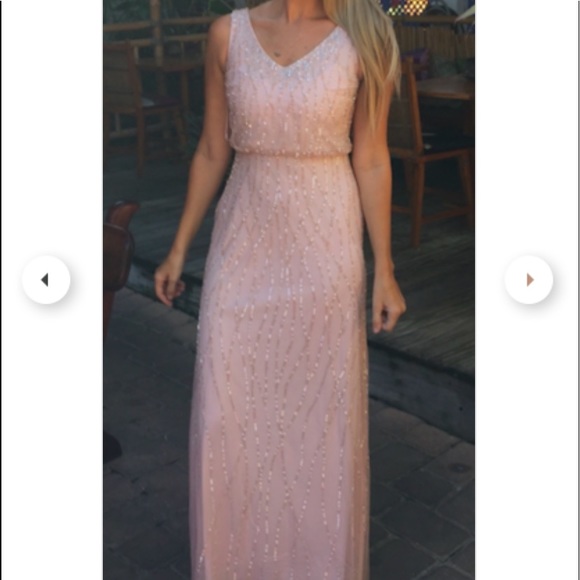 BHLDN Adrianna Papell Pink Brooklyn Dress maxi 2 - Picture 6 of 8